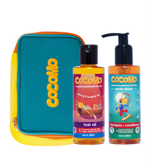 Coco Cube Pouch + Hair Care Gift Pack (Earth Shine)
