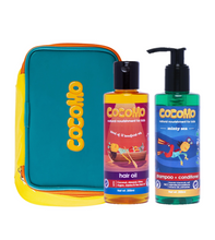 Coco Cube Pouch + Hair Care Gift Pack (Minty Sea)