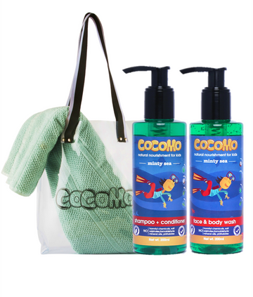 Coco Tote Bag Set + Bathing Gift Pack (Minty Sea)